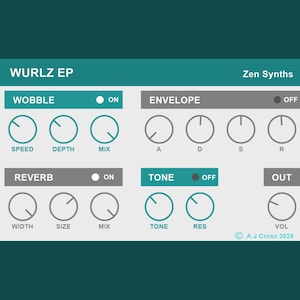 WURLZ Electric Piano VST Plugin musical instrument. For Lofi hiphop, Chillhop and Jazzhop music. Midi, DAW. Instant Digital Download.