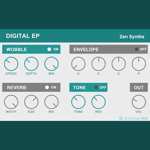 Digital FM Electric Piano VST Plugin musical instrument. For Lofi hiphop, Chillhop and Jazzhop music. Midi, DAW. Instant Digital Download.
