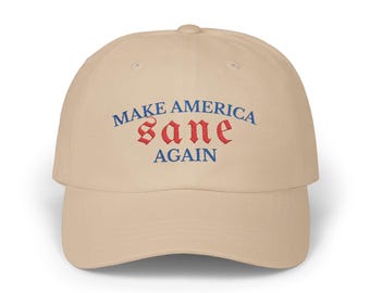 Make America SANE Again Light Embroidered Cap