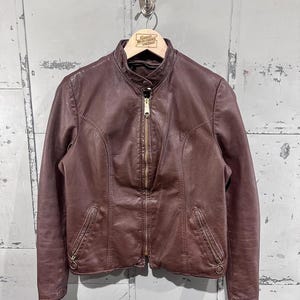 Vintage 80s Brown Aviator Jacket: Faux Leather Bomber Coat