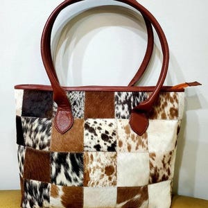 Haar auf Rindsleder Tragetasche, Natürliche Rindsleder Tragetasche, Kuhleder Tasche, Handgefertigte Rindsleder Umhängetasche Geschenk für Mama, Western Tasche Geburtstagsgeschenk