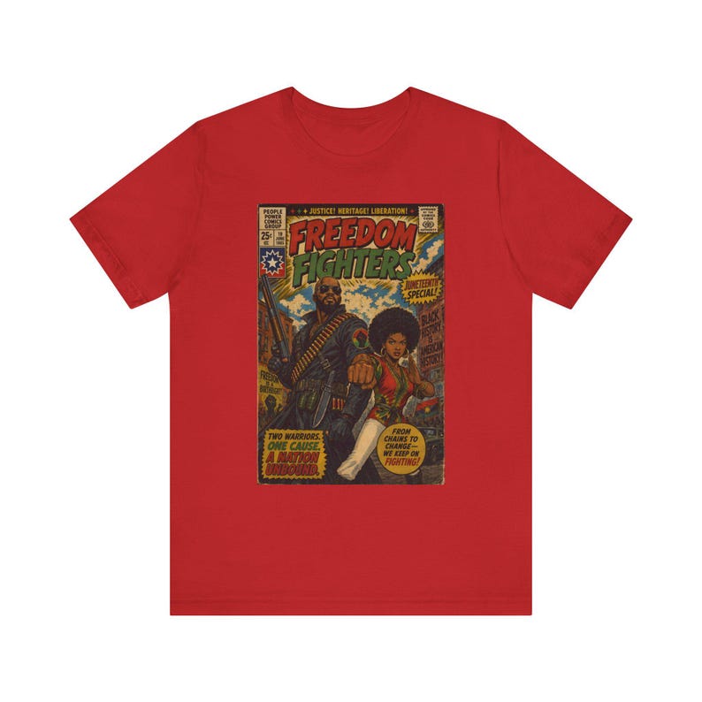 Juneteenth 2026 Freedom Fighters comic T-Shirt | Retro superhero Black Pride Power graphic tee image 20