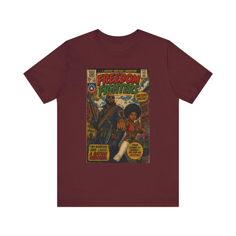 Juneteenth 2026 Freedom Fighters comic T-Shirt | Retro superhero Black Pride Power graphic tee image 18
