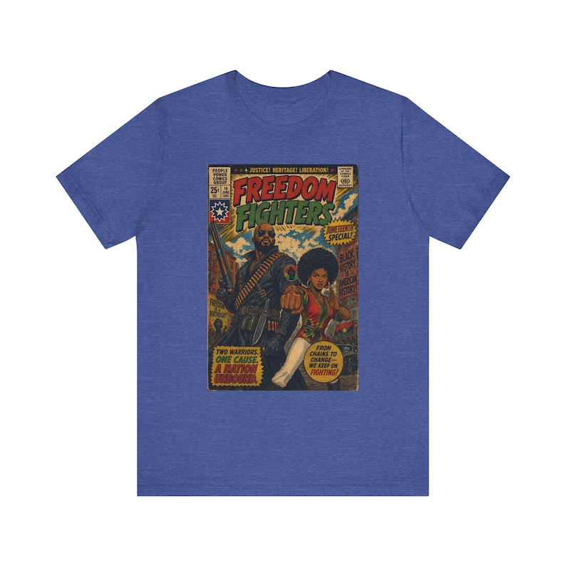 Juneteenth 2026 Freedom Fighters comic T-Shirt | Retro superhero Black Pride Power graphic tee image 13