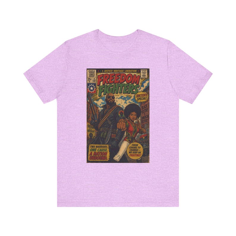 Juneteenth 2026 Freedom Fighters comic T-Shirt | Retro superhero Black Pride Power graphic tee image 17