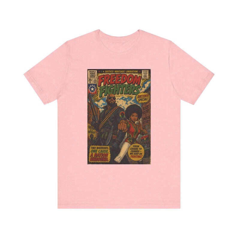 Juneteenth 2026 Freedom Fighters comic T-Shirt | Retro superhero Black Pride Power graphic tee image 19