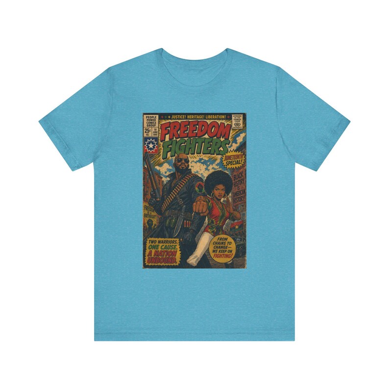 Juneteenth 2026 Freedom Fighters comic T-Shirt | Retro superhero Black Pride Power graphic tee image 15