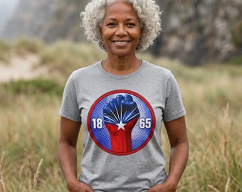 Juneteenth 2026 Flag Fist Graphic Tee | 1865 Black Pride Power Heritage Vintage Retro Shirt