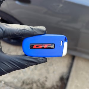 Blue GT Key Fob for Challenger Charger Key Fob with Logo (Shell Only)