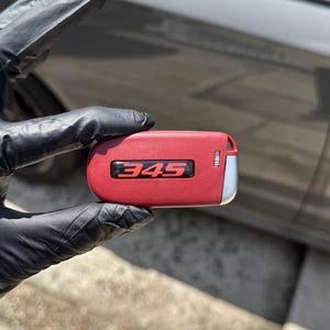 Red 345 Key Fob for Challenger Charger Key Fob with Logo (Shell Only)
