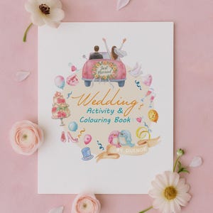 Personalized Wedding Activity Book: Kids Coloring Pages (Printable Digital Download)