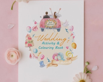 Personalized Wedding Activity Book: Kids Coloring Pages (Printable Digital Download)