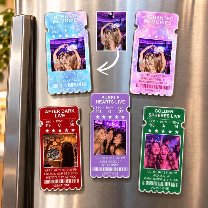 Acrylic Ticket Keepsake - Etsy