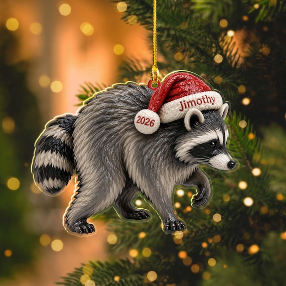 Jimothy Ornament, Viral Seattle Raccoon Christmas Decor, Funny Secret Santa Gift, Jimothy the Raccoon Keepsake