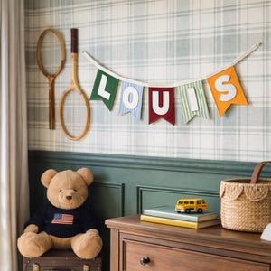 Handmade Fabric Name Banner - Kids Room Nursery Decor