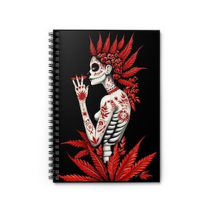 Vibrant Skull Spirals Notebook - Ideal for Artists, Thoughts, Journals, Gifts, and Creative Designs
