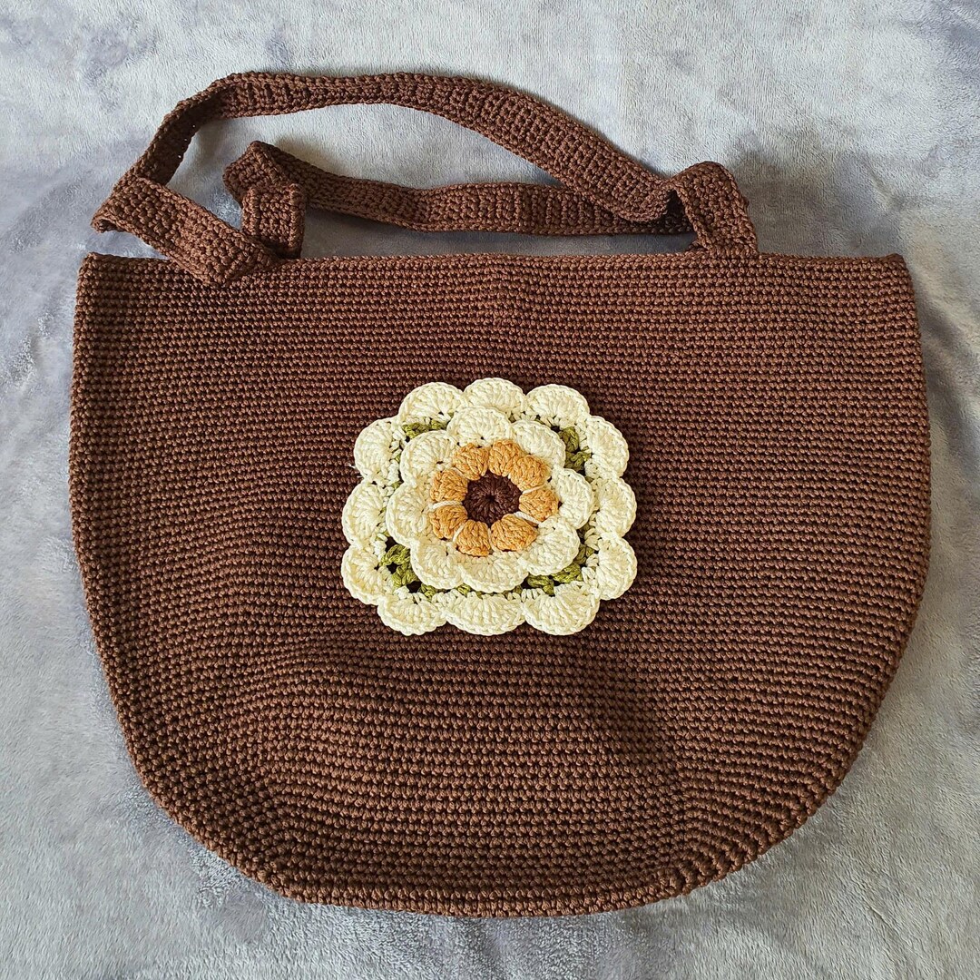 Floral Bow Detail Shoulder Crochet Bags main image 1