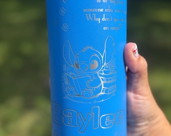 Custom  Owala 32oz Water Bottle –  Stitch  Laser Engraved Inspired Disney Design – Personalized Tumbler