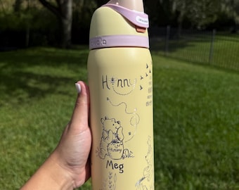 Personalized Owala Tumbler – Winnie the Pooh Engraved Bottle (24oz/32oz)