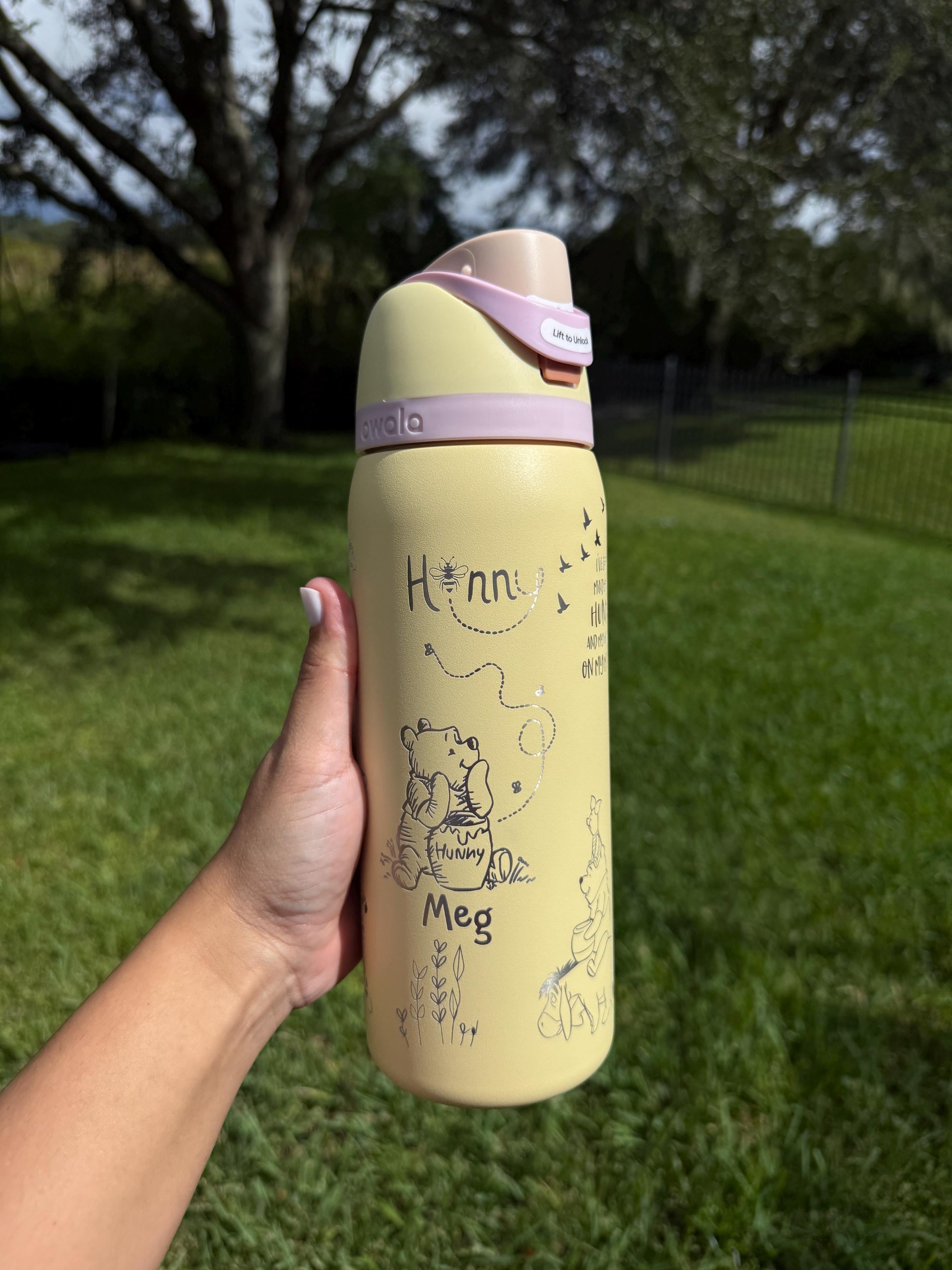 Personalized Owala Tumbler – Winnie the Pooh Engraved Bottle (24oz