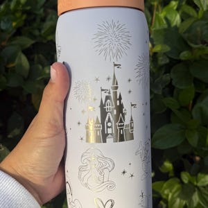 Custom Owala 24/32/40oz Water Bottle – Laser Engraved Disney Design – Personalized Tumbler