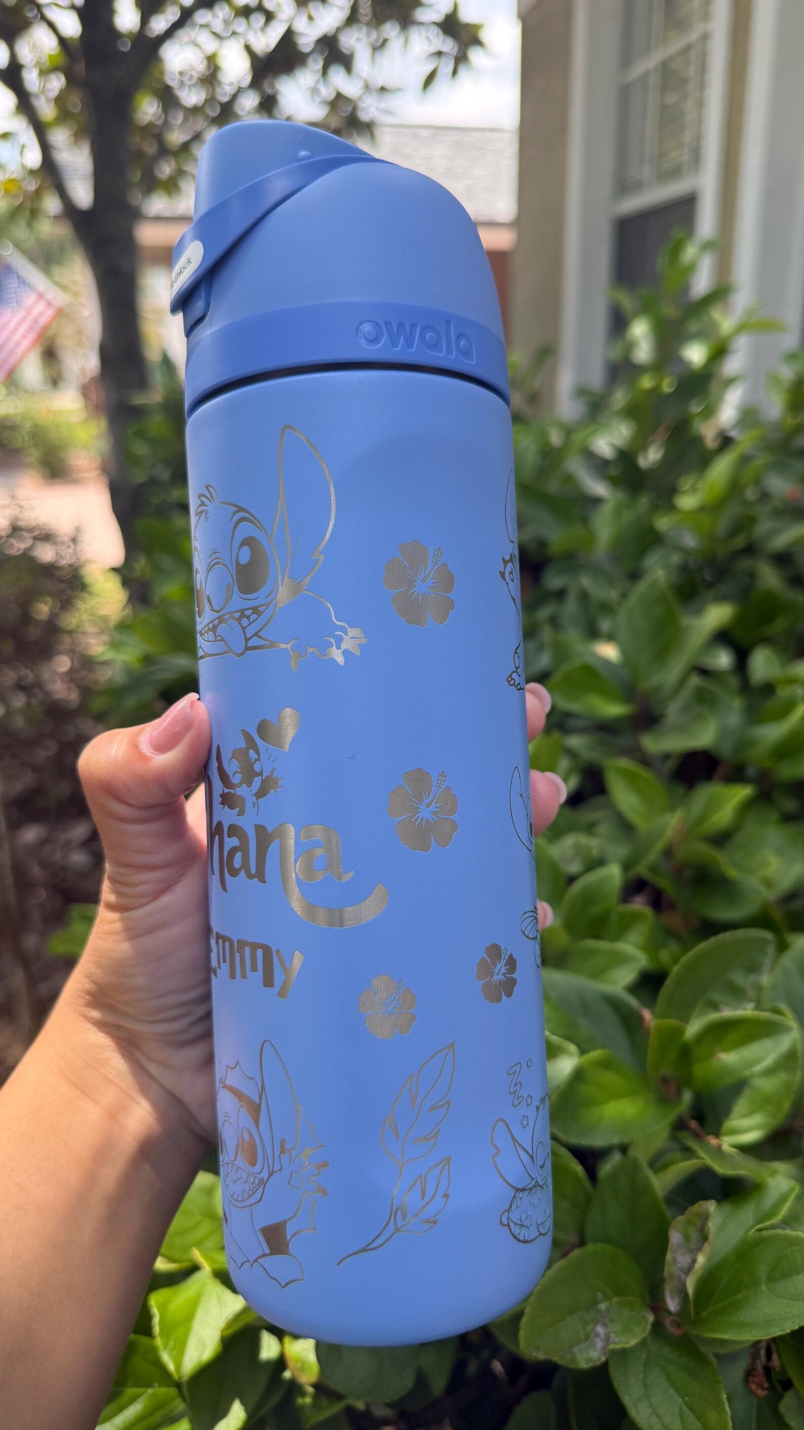 Custom Owala Freesip Water Bottle – Stitch Laser Engraved Inspired ...