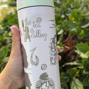 Custom Owala 24/32/40oz Water Bottle – Laser Engraved Disney Design – Moana Inspired Tumbler image 2