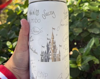Benutzerdefinierte Owala 24oz / 32oz / 40oz Wasserflasche - Laser gravierte Charakterunterschriften Design - personalisierter Becher