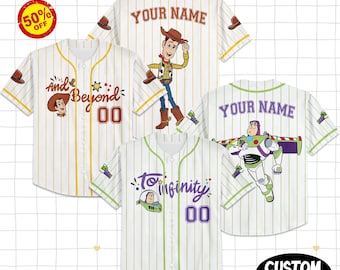 Custom   Buzz Lightyear And Woody Baseball, Custom Kid Youth Adult   Jersey Baseball Jersey   Trip, Gift for   Fans