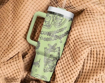 Vaso personalizado de Toy Story de 40 oz, vaso grabado a láser con nombre y logotipo, regalo de Navidad para él o ella.