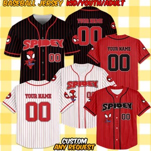 Personalize Spidey And His Amazing Friends Cute White Color, Custom Spider Verse Baseball Jersey Team, Disney Baseball Team Outfit