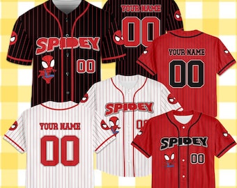 Personalize Spidey And His Amazing Friends Cute White Color, Custom Spider Verse Baseball Jersey Team,   Baseball Team Outfit