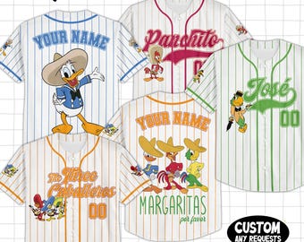 Camiseta de los personajes de Disney Los Tres Caballeros, camiseta del pabellón de Epcot México, camiseta del Pato Donald de Disney Los Tres Caballeros, Buzz, Buzz y Humphrey