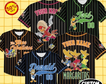 Camiseta de los personajes de Disney Los Tres Caballeros, camiseta del pabellón de Epcot México, camiseta del Pato Donald de Disney Los Tres Caballeros, Buzz, Buzz y Humphrey