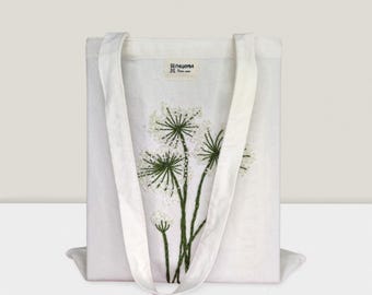 Embroidered Wildflower Tote Bag: Eco-Friendly Cotton Gift