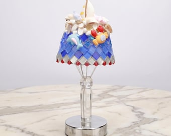 Mozaïek tafellamp DIY kit, handgemaakt ambachtelijk lampproject, creatief kamerdecor cadeau voor kinderen en hobbyliefhebbers