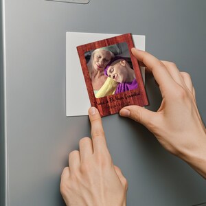 Personalized Photo Fridge Magnet, Family Photo Gift, Home Decor Anniversary Gifts for Him & Her, Gift for Grandma, Gift for Grandpa