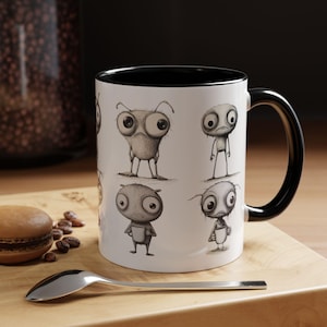 Weird Creature with Dark Humor Coffee Mug, Gifts for Space Lovers, Unique Kitchen Decor, Birthday, Holiday, Collectible, Dark humor mug