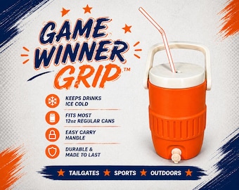 Custom Cooler Can Holder | Personalized Sports Jug | 12oz Standard Can |  Baseball Mom Soccer Football Fan Gift | 8+ Colors