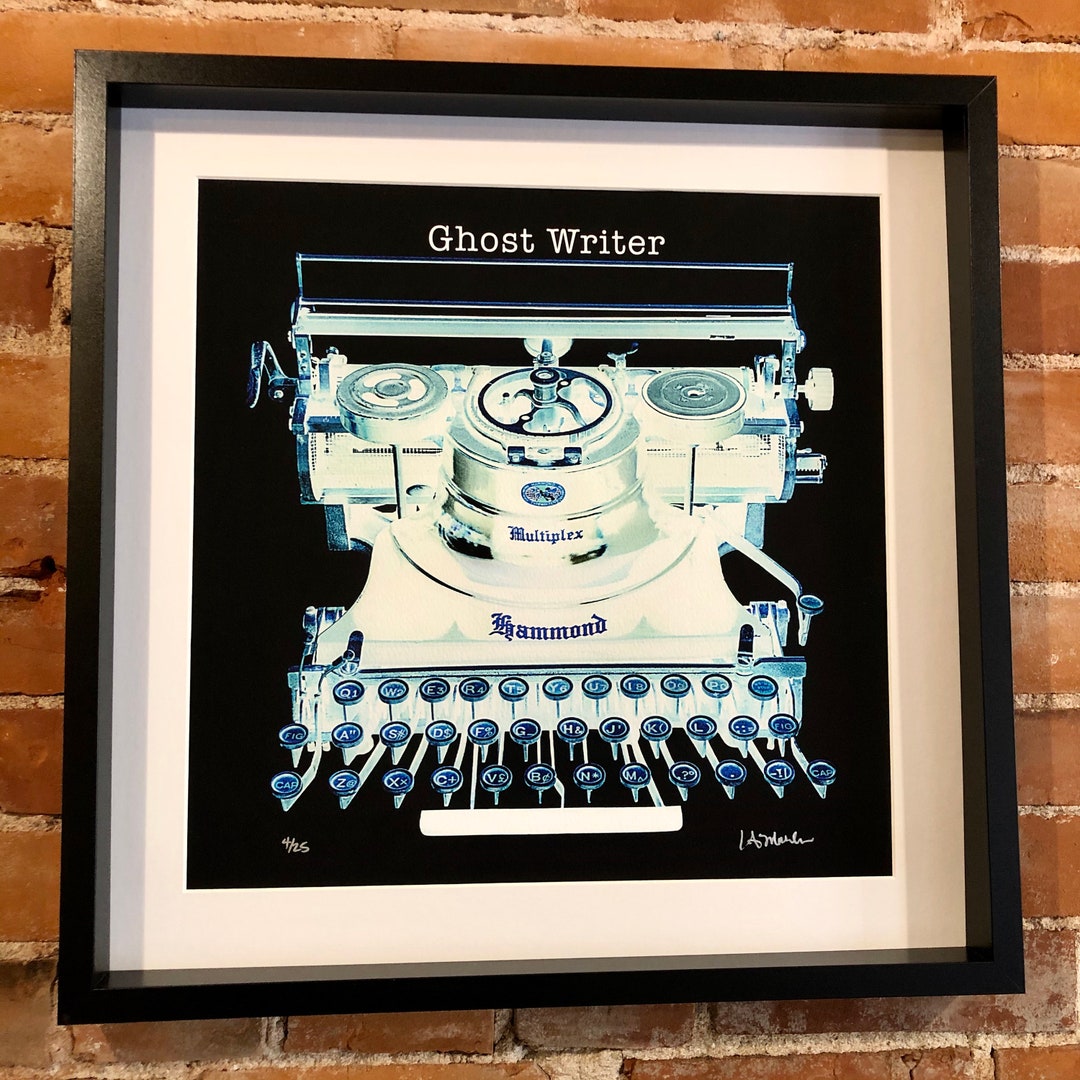 Ghost Writer Original Typewriter Art Limited Edition Etsy