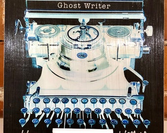 Original typewriter Art - "Ghost Writer" limited edition, signed and numbered on wood