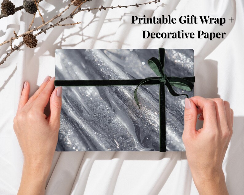 Silver Glitter Digital Paper Bundle | 15 Seamless JPG Backgrounds ...