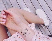 Temporary “Cat Tatts” Tattoos - Set of three cool fake cat tatts quick cattoos waterproof non toxic tats for kids Grumpy kitty festival fun