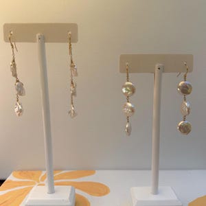 MOST Popular**-White keshi pearl earrings