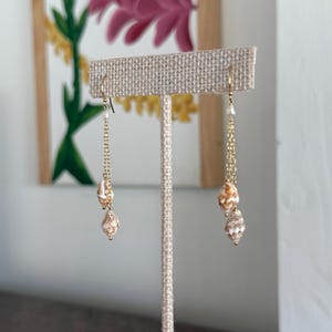 Gold Filled Hawaiian Shell Dangle Earrings – Handpicked Seashell Jewelry