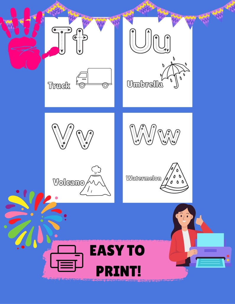 Alphabet Tracing Busy Book Printable Kids Printables PDF for ...