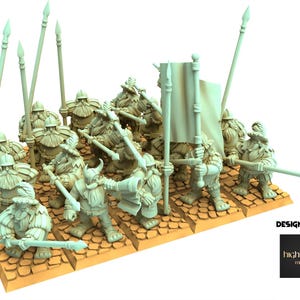 Dwarves - Mercenary Pikemen - Sons of Ymir - Highlands miniatures