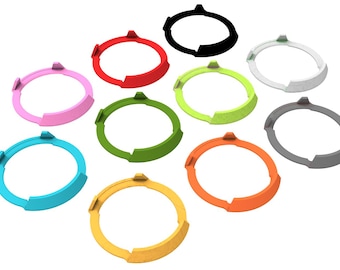 Lot of 25, 28, 30, 32, 40, 50, 60, 64mm base individual coloured squad marker circles usable for skirmish wargame...