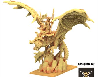 Elfos Silvanos - Señor del Bosque sobre Dragón - Guerrero del Bosque - Miniaturas de White Angel