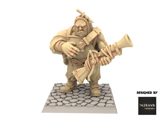 Imperial Fantasy - X3 Ogres With Blunderbuss Mercenary - Sunland